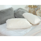 Light Grey Faux Fur Pillowcase Set - Crystal Velvet Plush