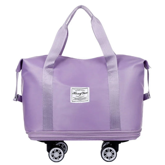 Light Purple Large Capacity Travel Bag with Expandable