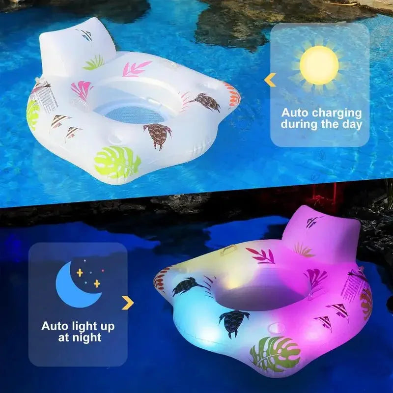 Light-Up Inflatable Pool Float Chair - Outdoor Recreation