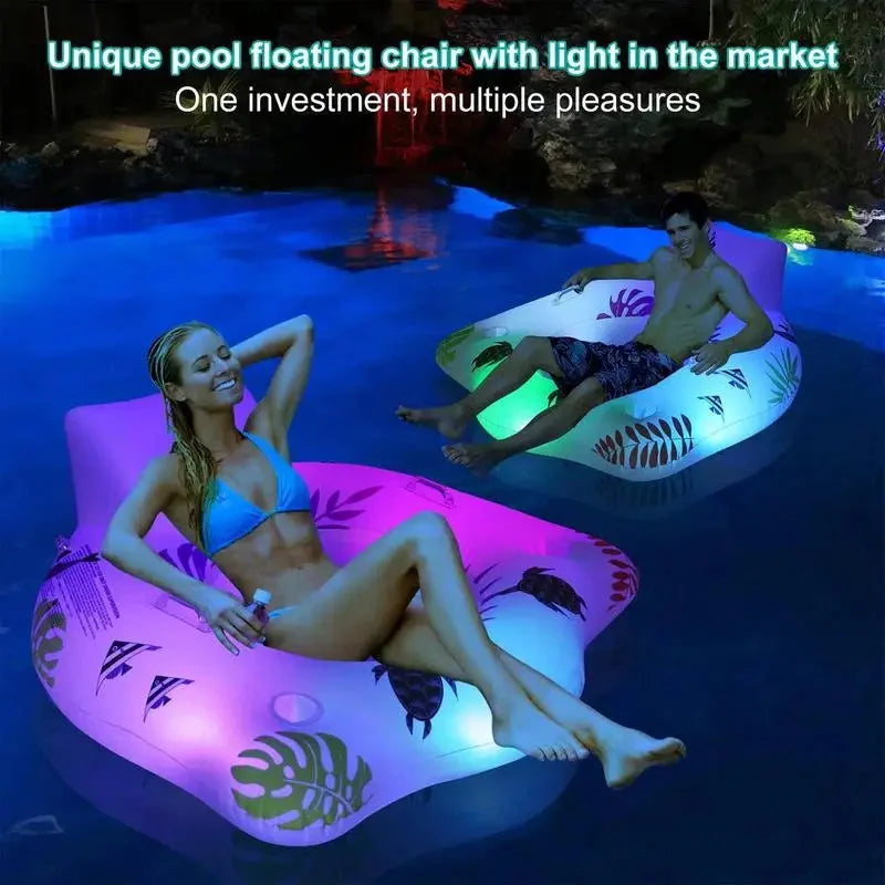 Light-Up Inflatable Pool Float Chair - Outdoor Recreation