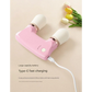 Light yellow Portable Dual Head Mini Massager - 5 Modes