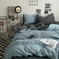 Lightblue-grey 1.5m Bed Fitted Sheet Set with 200x230cm