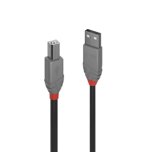 LINDY 1m USB2 A-B Cable - Anthra Line