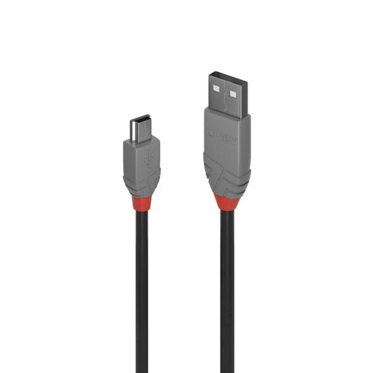 LINDY 1m USB2 A to Mini-B Cable - Anthra Line