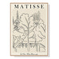 Line Art By Henri Matisse Wall Art - Wood Frame Canvas 60cm