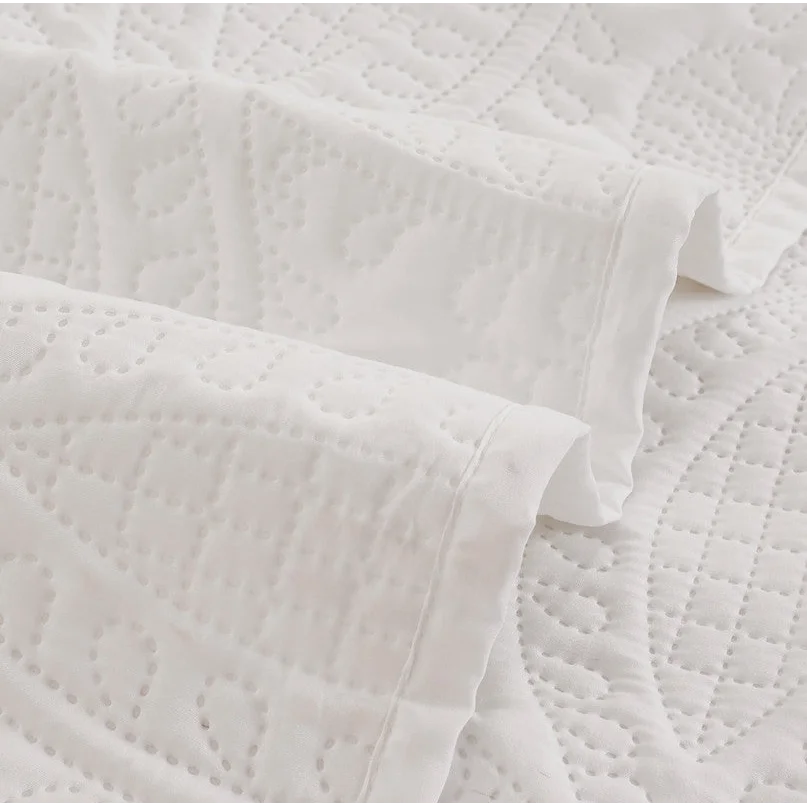 Lisbon Quilted Embossed Coverlet Set (3Pcs) - Queen/Double