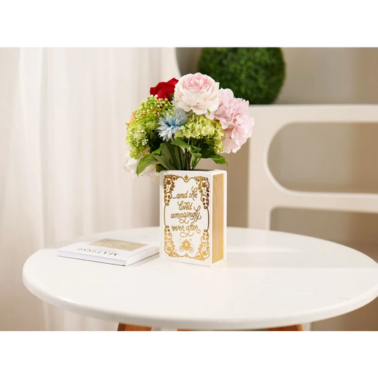 Literary Book Vase - Creative Ceramic Planter & Desk