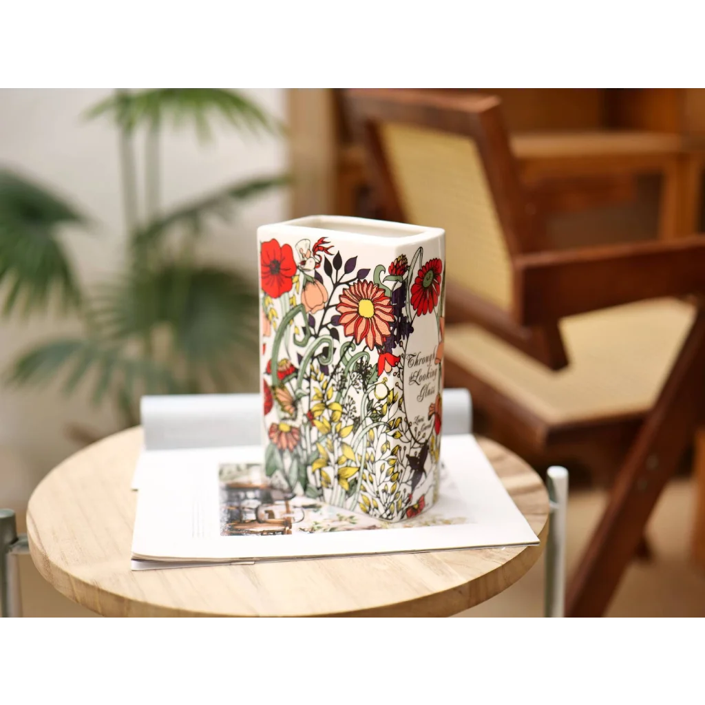 Literary Book Vase - Creative Ceramic Planter & Desk