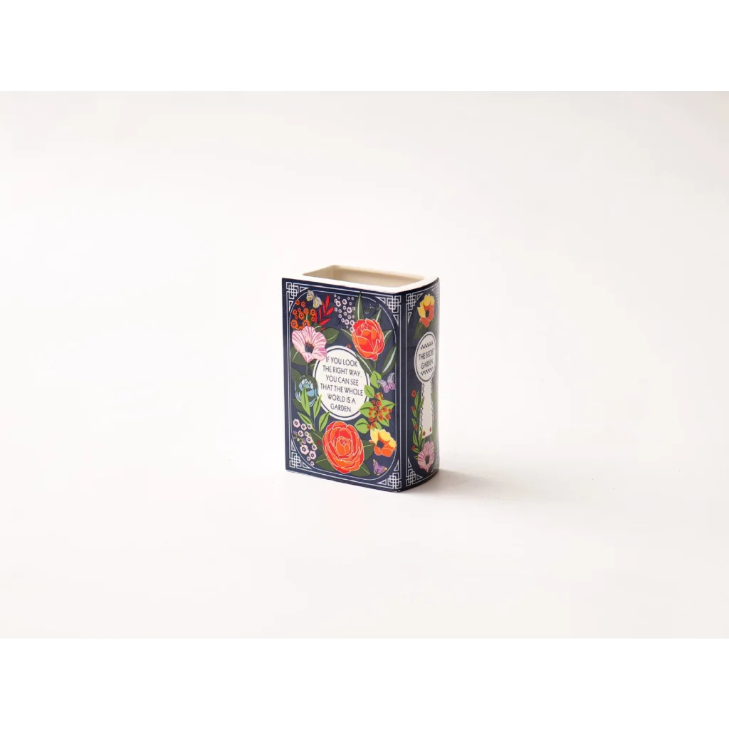 Literary Book Vase - Creative Ceramic Planter & Desk