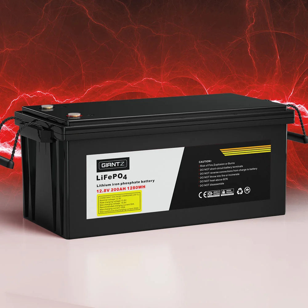 Lithium Iron Battery 200AH 12.8V LiFePO4 Deep Cycle for 4WD