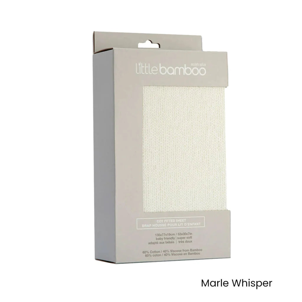 Little Bamboo Jersey Fitted Sheet Cot Size - Marle Whisper