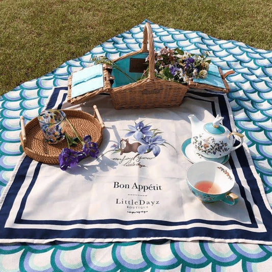 Little Dayz Boutique Emerald Cotton Picnic Mat 195*145-1973194210362396673