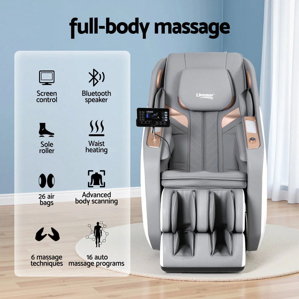 Livemor 4D Massage Chair Electric Recliner Double Core