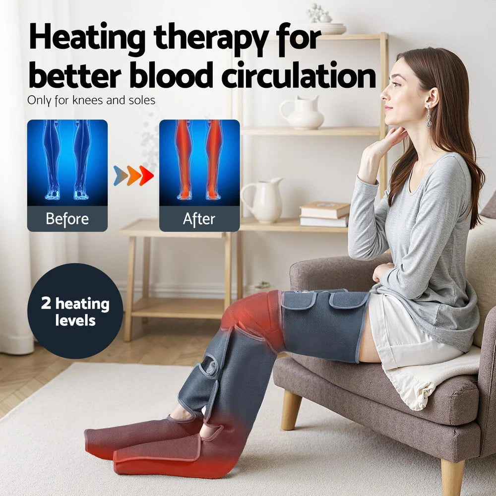 Livemor Foot Massager Leg Knee Massager With Air Compression Massage Modes Heating