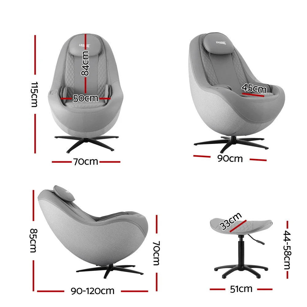 Livemor Massage Chair Electric Recliner Home Massager 3D