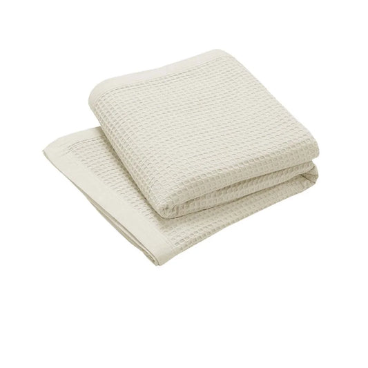 Living @ Home 350gsm 100% Cotton Breathable Waffle Blanket