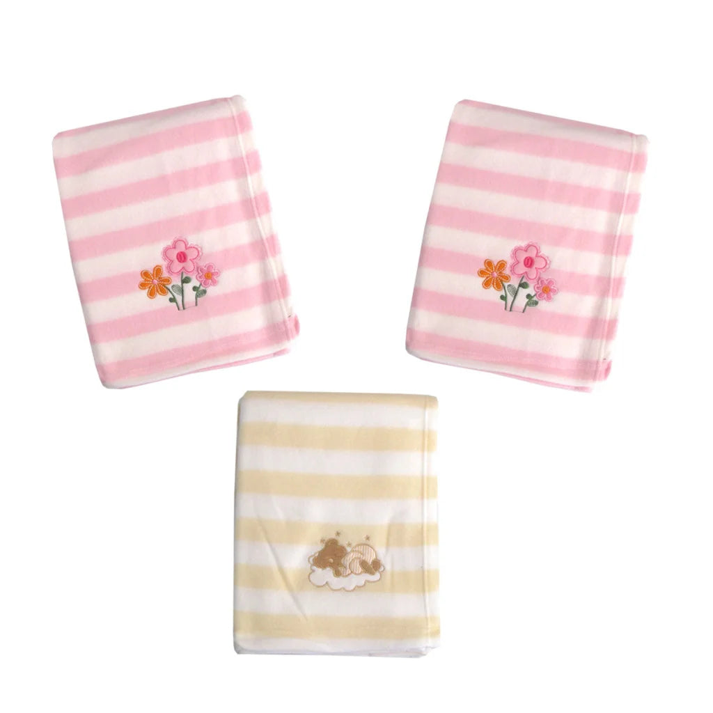 Living Home for Baby Girls Flowers and Bear Pack of 3
