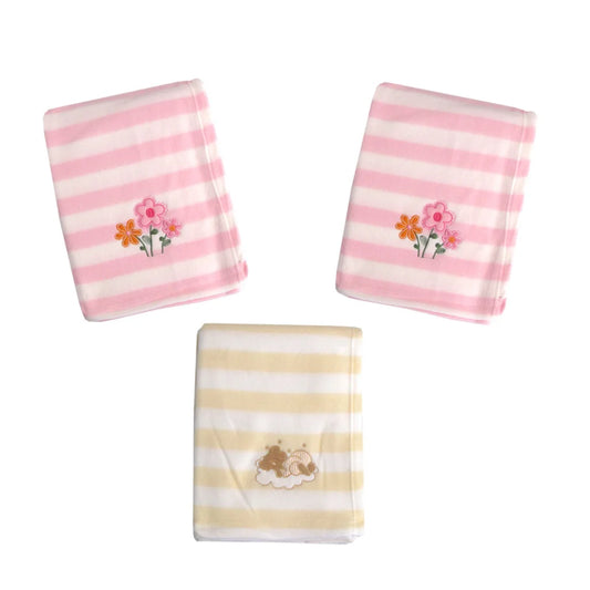 Living Home for Baby Girls Flowers and Bear Pack of 3