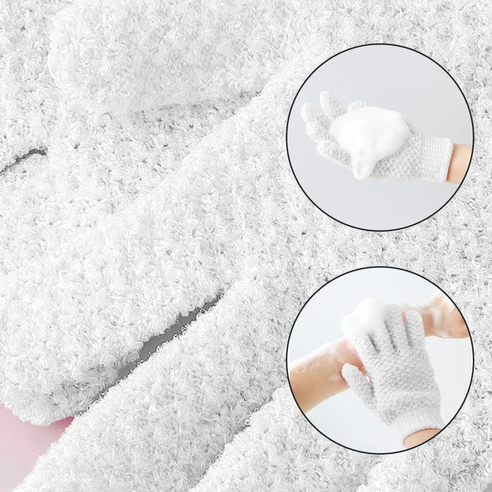 LIVING TODAY Exfoliating Gloves White - Home & Garden >