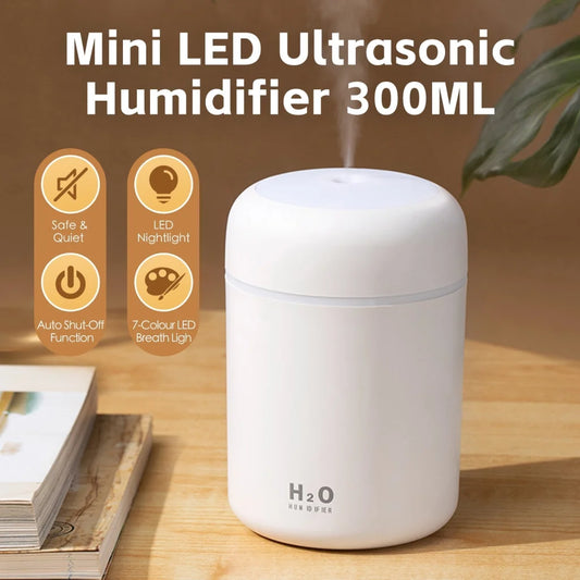 Living Today Mini LED Ultrasonic with Humidifier 300ml