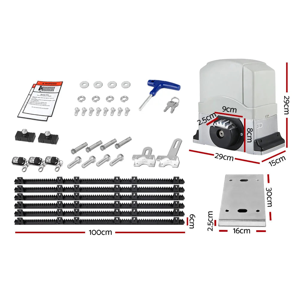 LockM Sliding Gate Opener 800KG 6M Hardware Kit - Home &