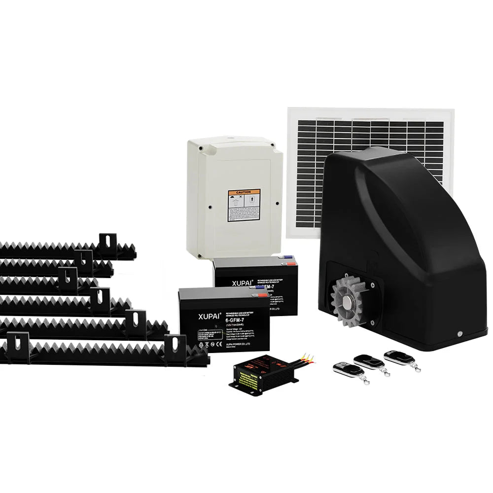 Lockmaster Automatic Sliding Gate Opener Kit 10W Solar