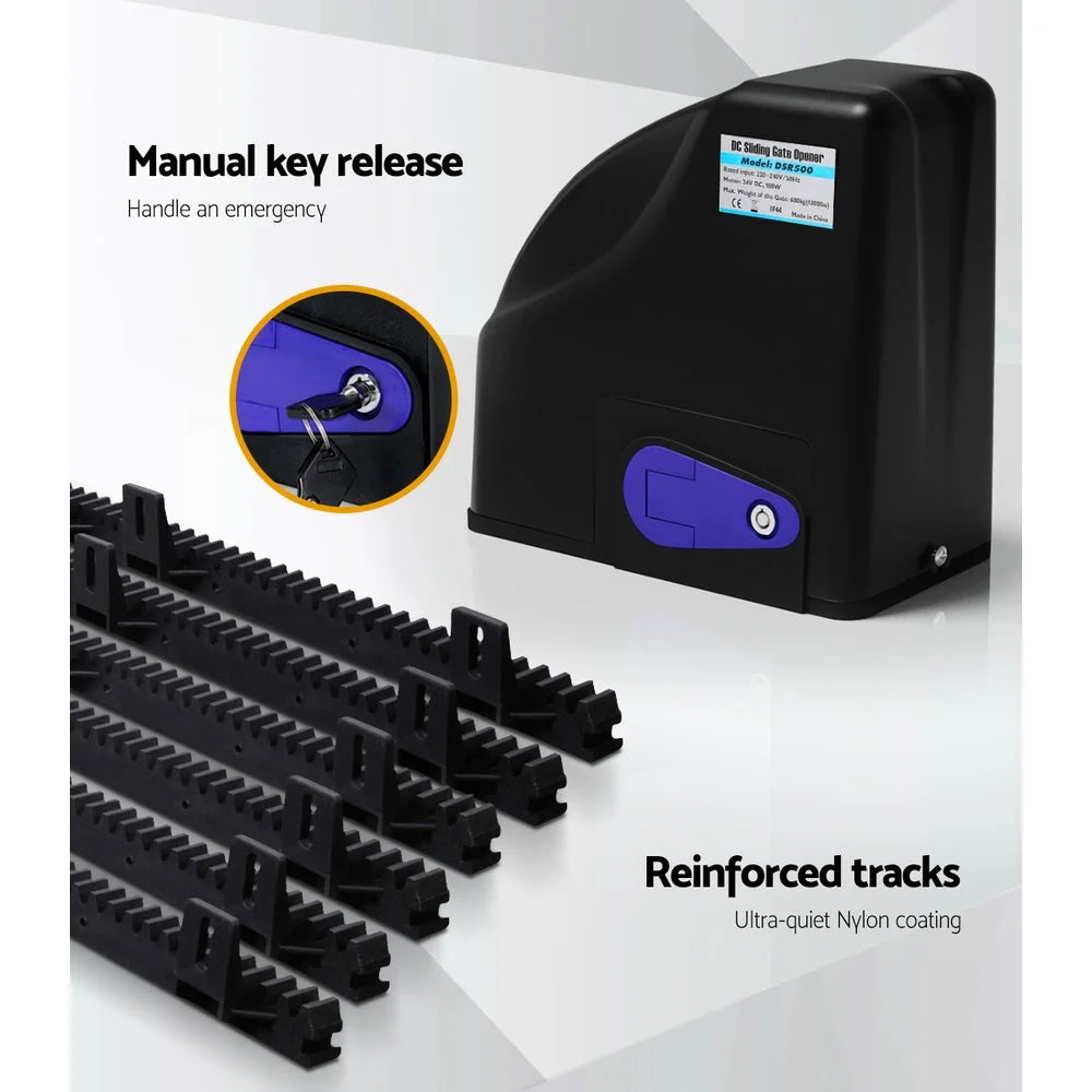 Lockmaster Automatic Sliding Gate Opener Kit 40W Full Solar