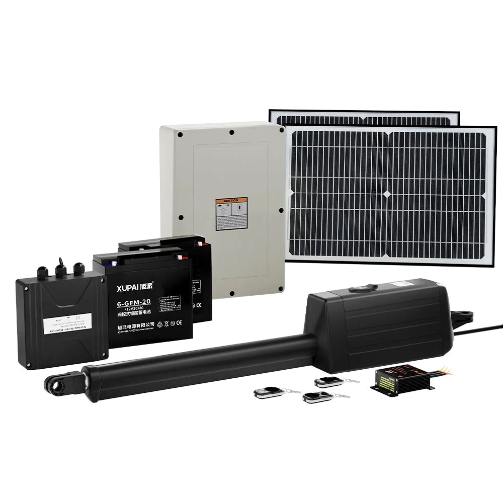 Lockmaster Single Swing Gate Opener with 40W Full Solar Power Automatic