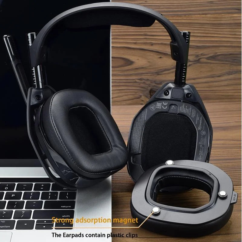 Logitech A50 Gen4 Headset Replacement Earmuffs - 2Pcs Leather & Velvet-1922443448191946756