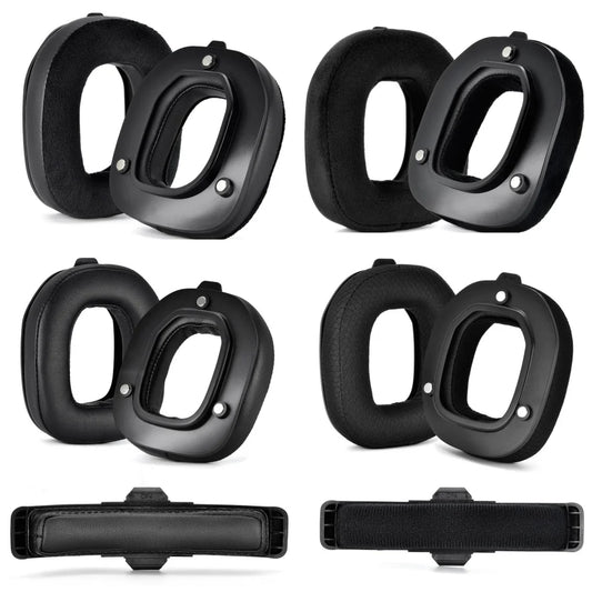 Logitech A50 Gen4 Headset Replacement Earmuffs - 2Pcs Leather & Velvet-1922443448191946753