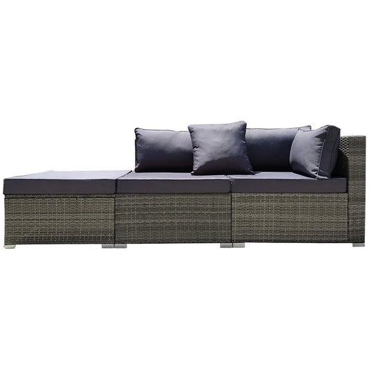 LONDON RATTAN 3 Seater Modular Outdoor Lounge Setting incl.