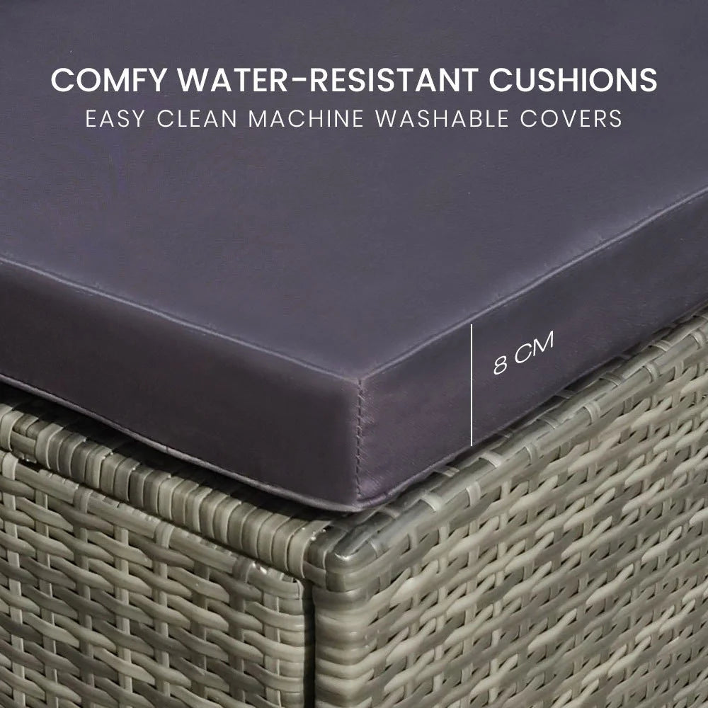 LONDON RATTAN 3 Seater Modular Outdoor Lounge Setting incl.