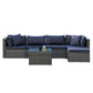 LONDON RATTAN 5 Seater Modular Outdoor Lounge Setting