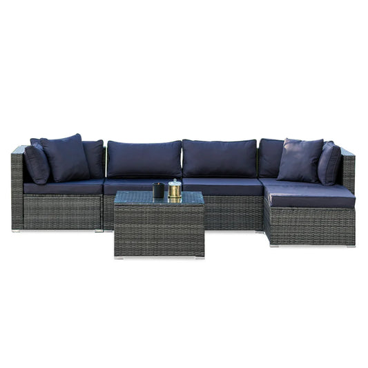 LONDON RATTAN 5 Seater Modular Outdoor Lounge Setting