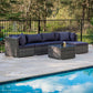 LONDON RATTAN 5 Seater Modular Outdoor Lounge Setting