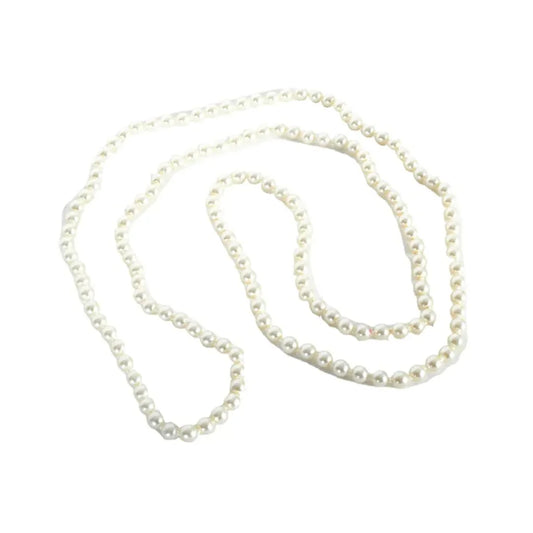 Long Faux Pearl Necklace – 1920s Flapper Costume Accessory