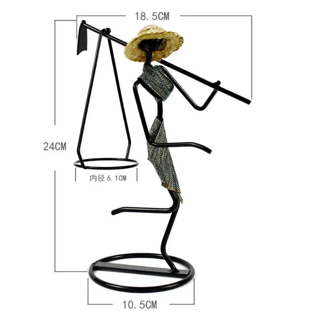 Long Golden Dress Modern Iron Art Candle Holder - Stylish
