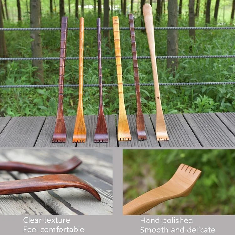 Long Handle Wooden Back Scratcher Dual-Use Massage