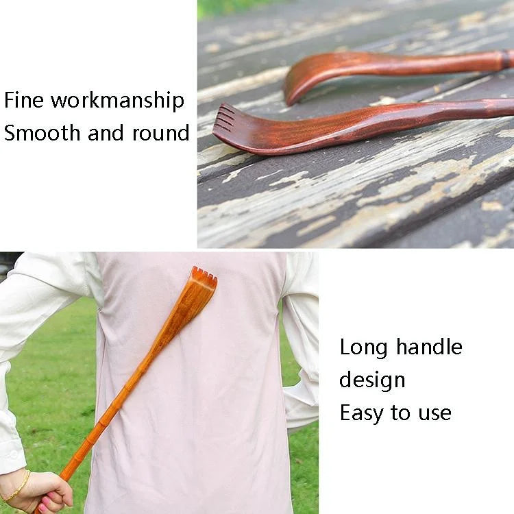 Long Handle Wooden Back Scratcher Dual-Use Massage