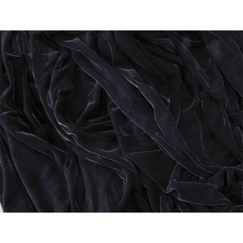 Long Large Thick Black Velvet Curtains 580x270cm + full