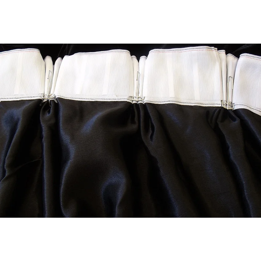 Long Large Thick Black Velvet Curtains 580x270cm + full