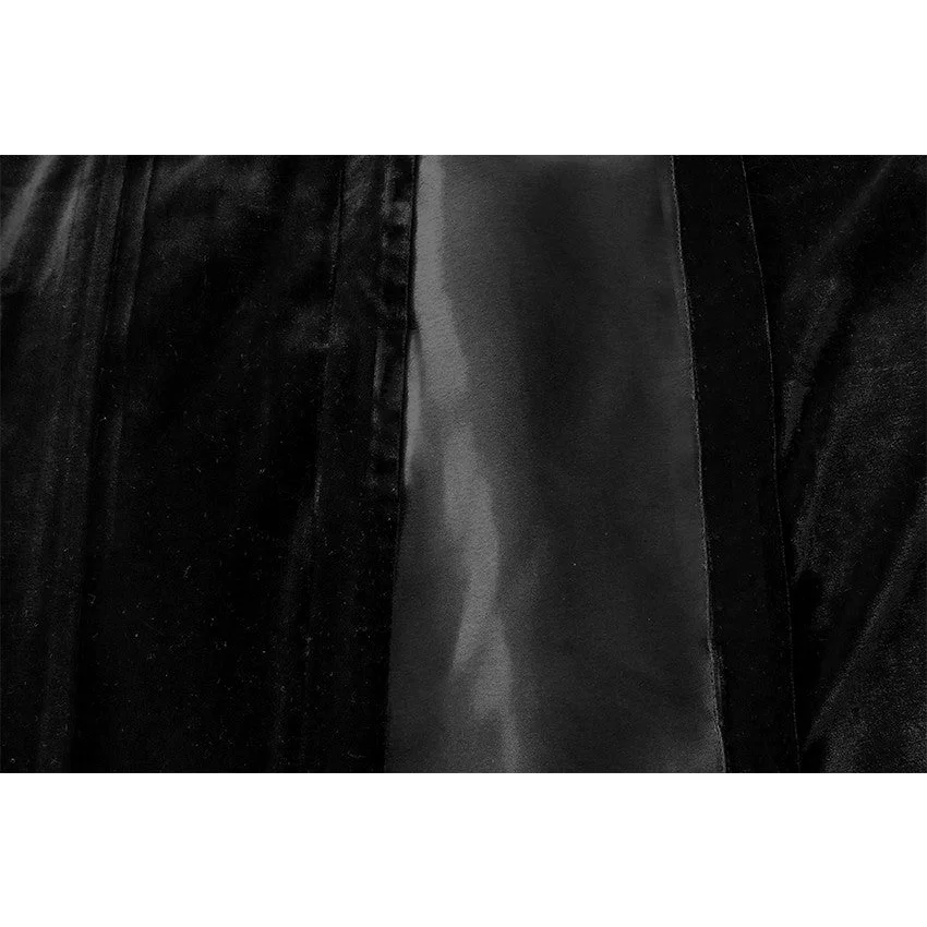Long Large Thick Black Velvet Curtains 580x270cm + full