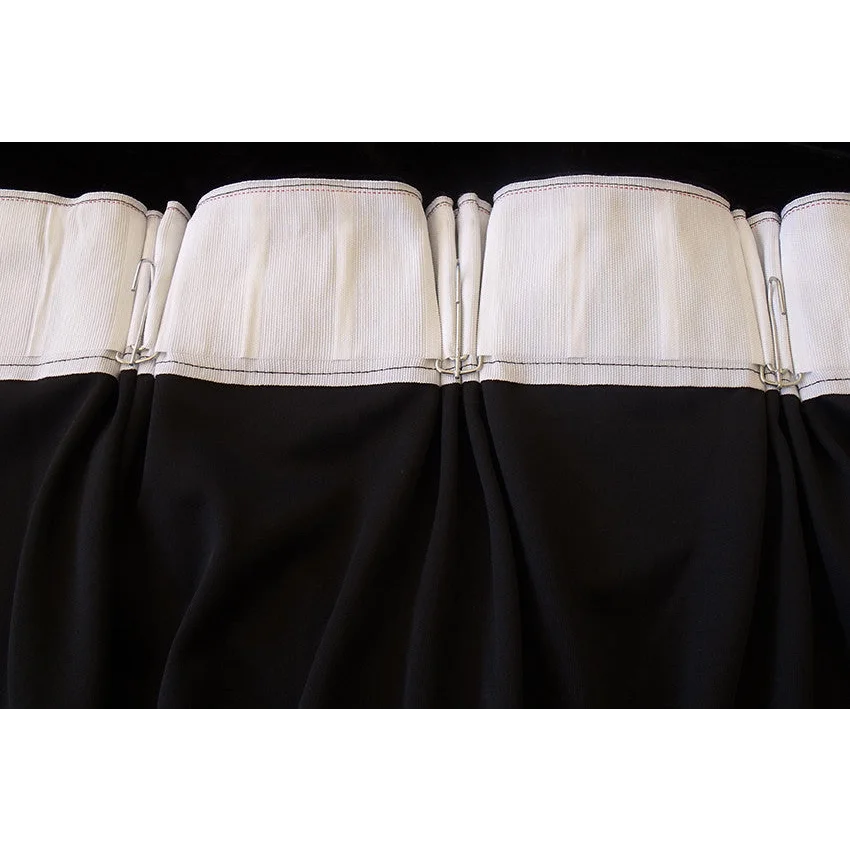 Long Large Velvet Curtains Black PINCH PLEAT 590x270cm + 30