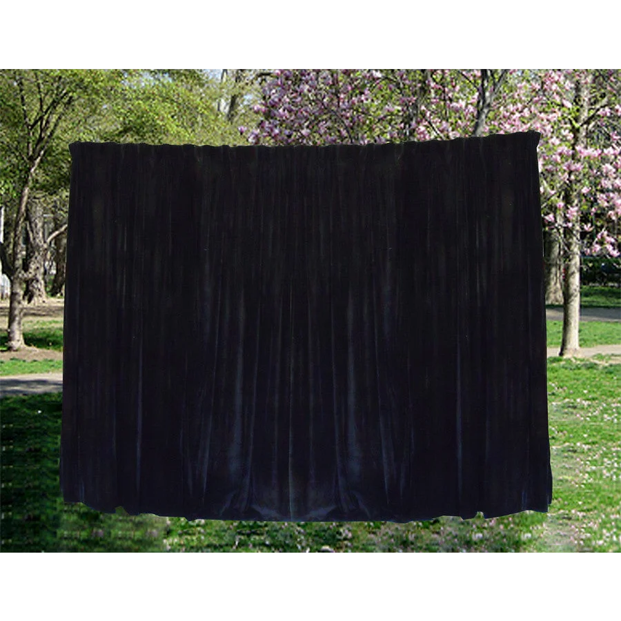 Long Large Velvet Curtains Black PINCH PLEAT 590x270cm + 30