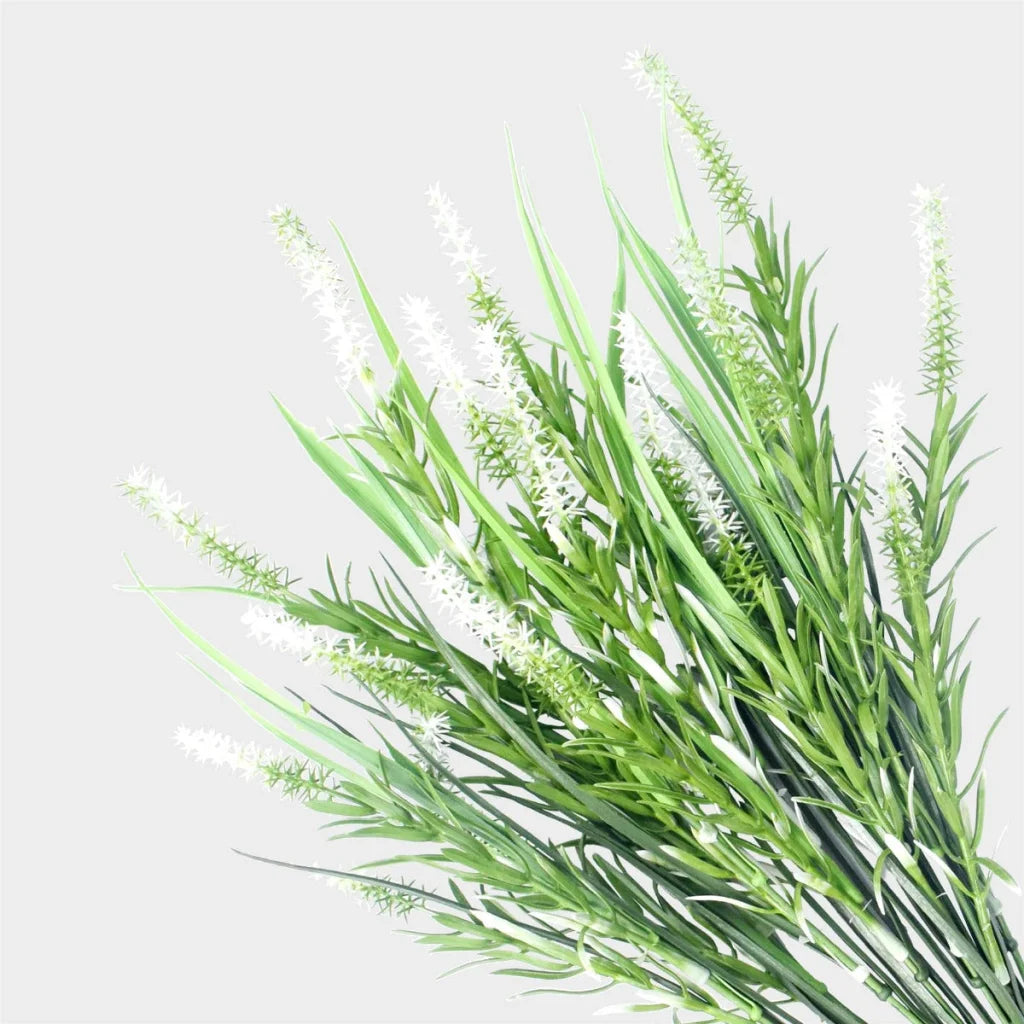 Long Stem White Lavender UV Resistant - 50cm - Artificial