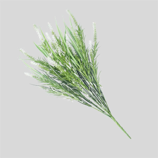 Long Stem White Lavender UV Resistant - 50cm - Artificial