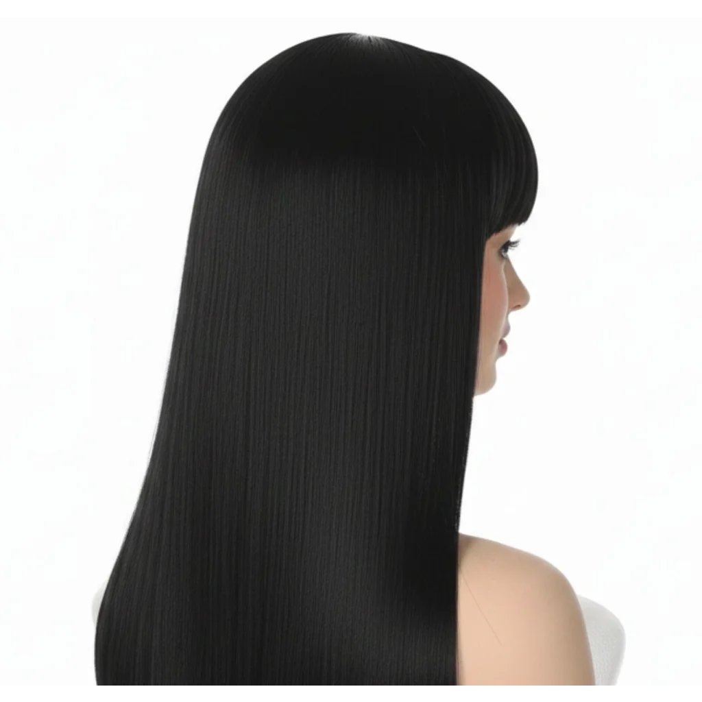 LONG WIG Straight Party Hair Costume Fringe Cosplay Fancy