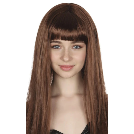 LONG WIG Straight Party Hair Costume Fringe Cosplay Fancy