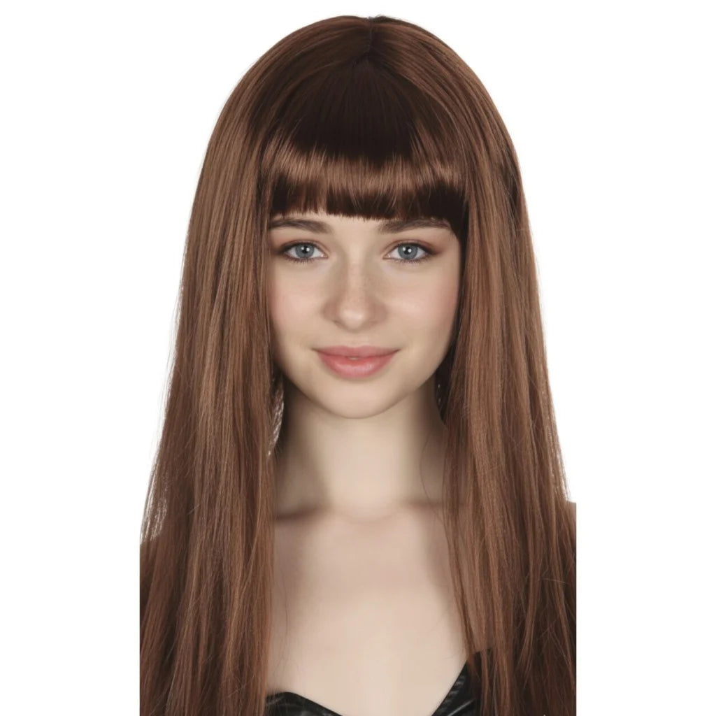 LONG WIG Straight Party Hair Costume Fringe Cosplay Fancy