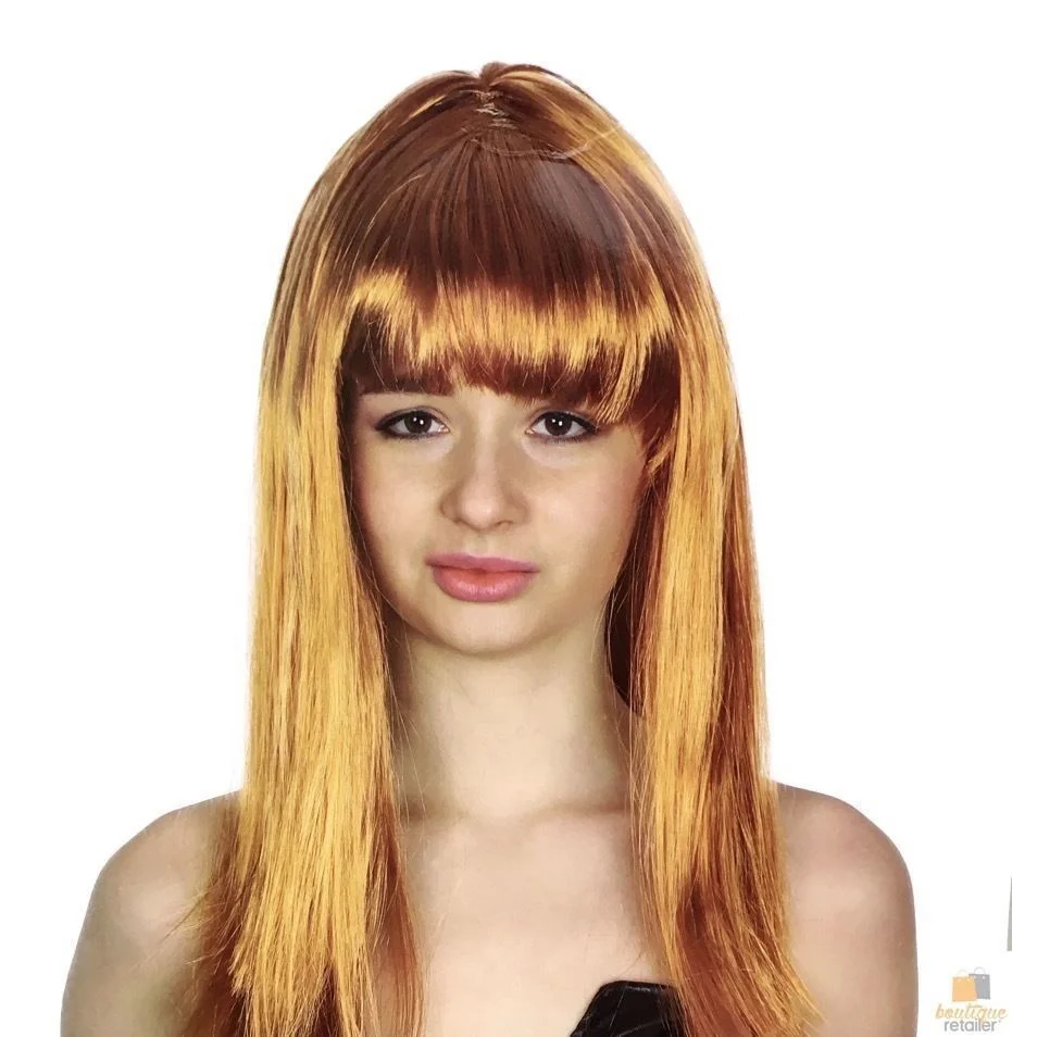 LONG WIG Straight Party Hair Costume Fringe Cosplay Fancy